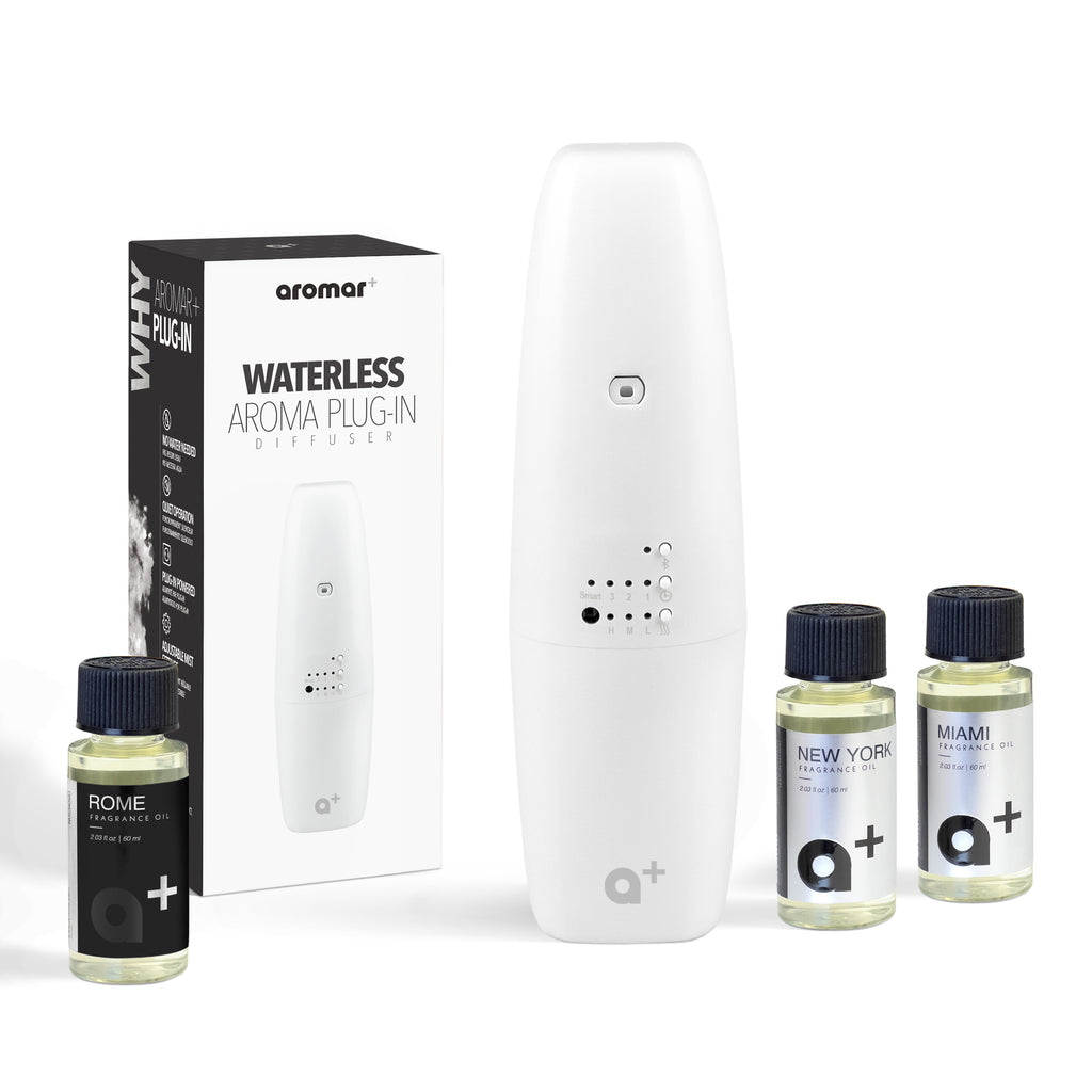 Waterless Plug-In Aroma Diffuser + 3 Hotel-Inspired Fragrances